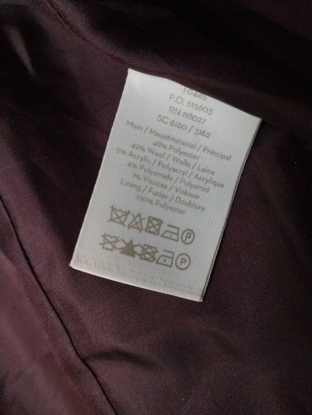 Boden Blazer Burgundy Heavyweight Warm Size 4P 4 Petite Chest 34" - Picture 6 of 10